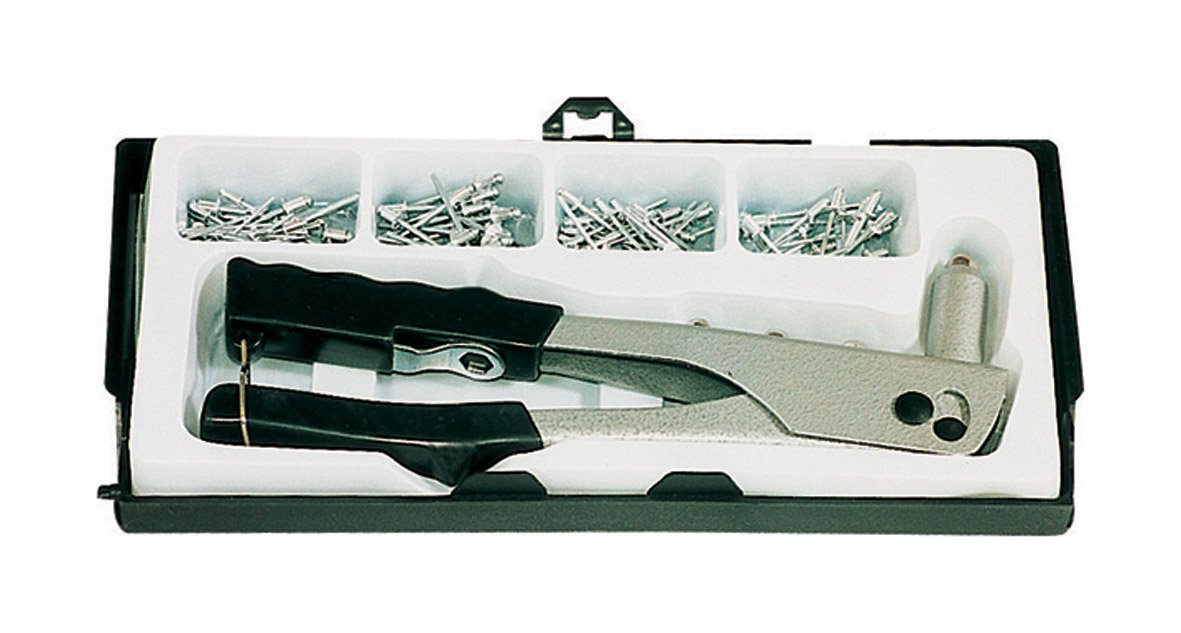 Juego remachadora + 100 remaches