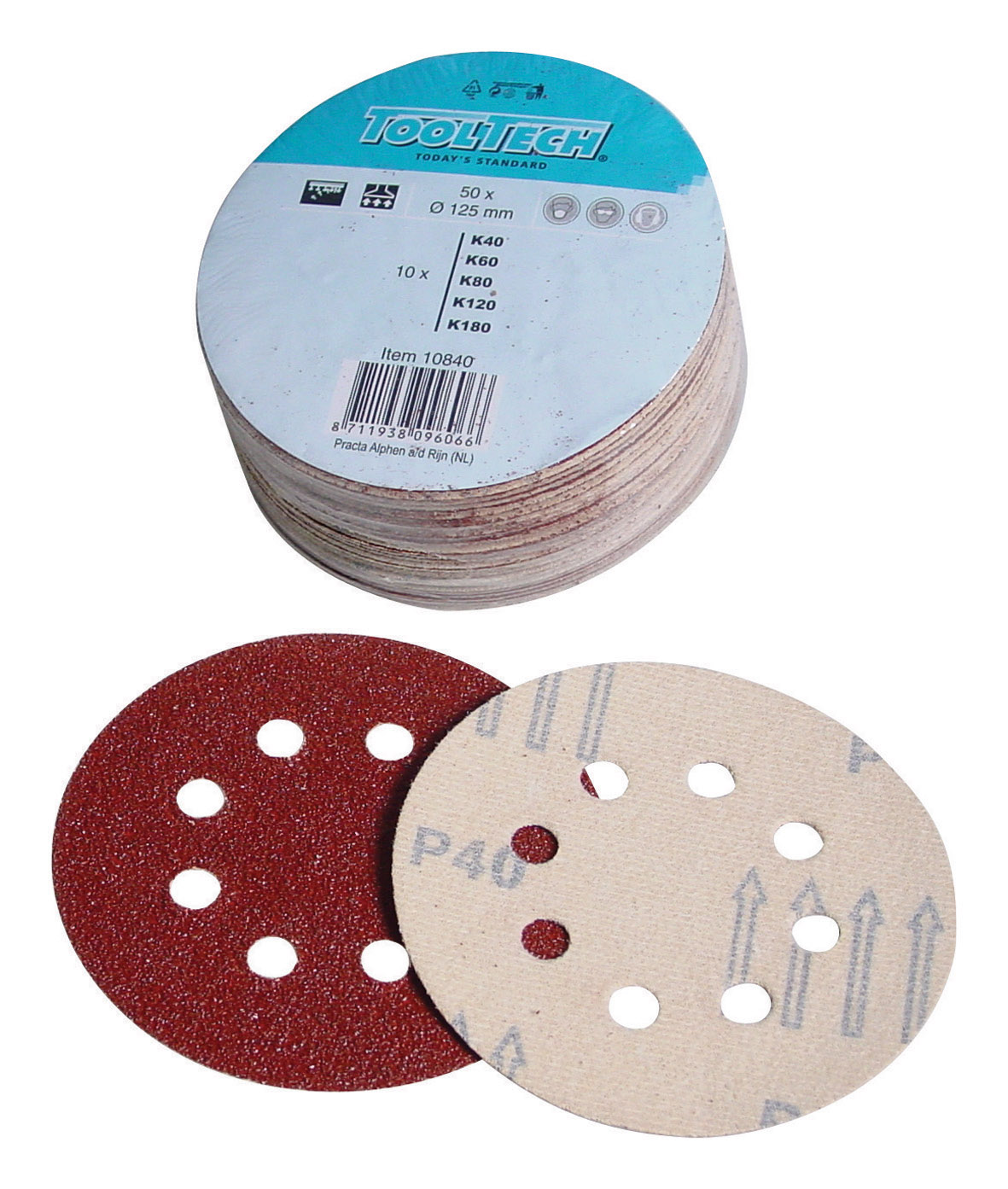 Sanding disc set ø125mm 50x