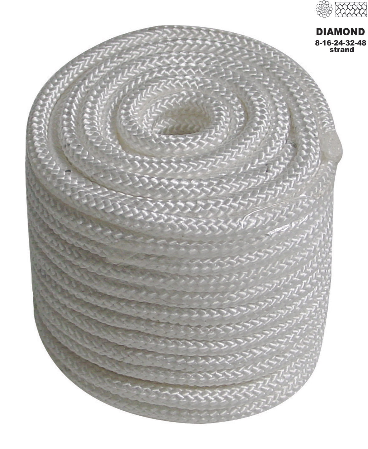 Diamond braided rope pp 3 mm x 20 m