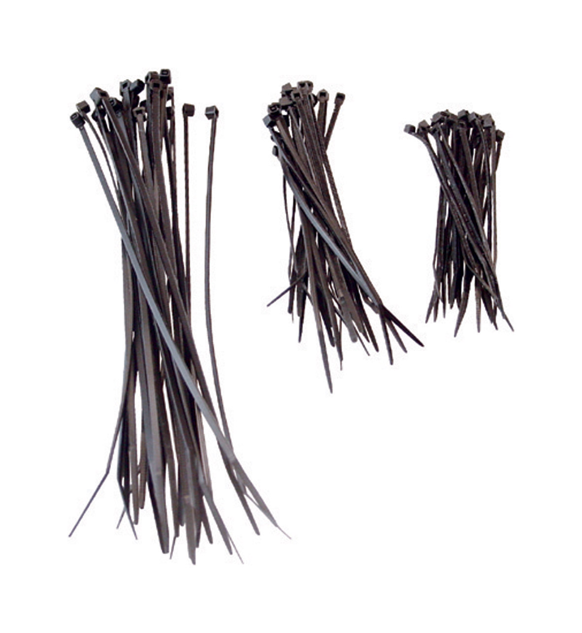 Cable tie set 3 x 25 black 100x2.4 - 150x4.8 - 200x3.6