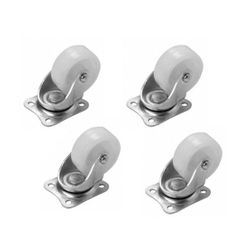 4x Lenkrolle Nylon 40mm weiss