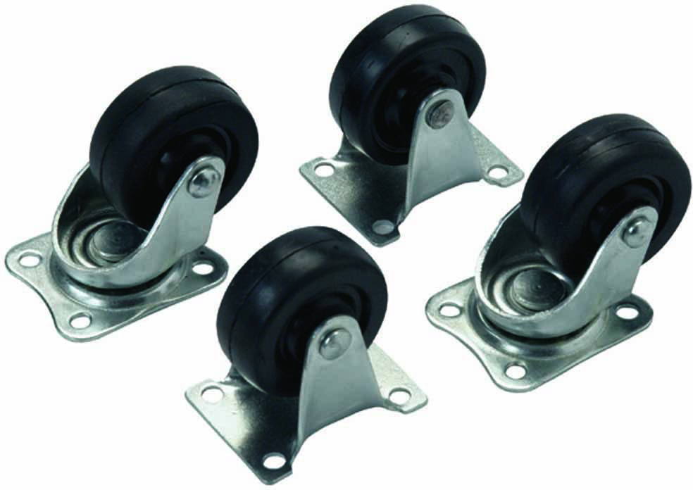 4x rueda de caucho 40 mm