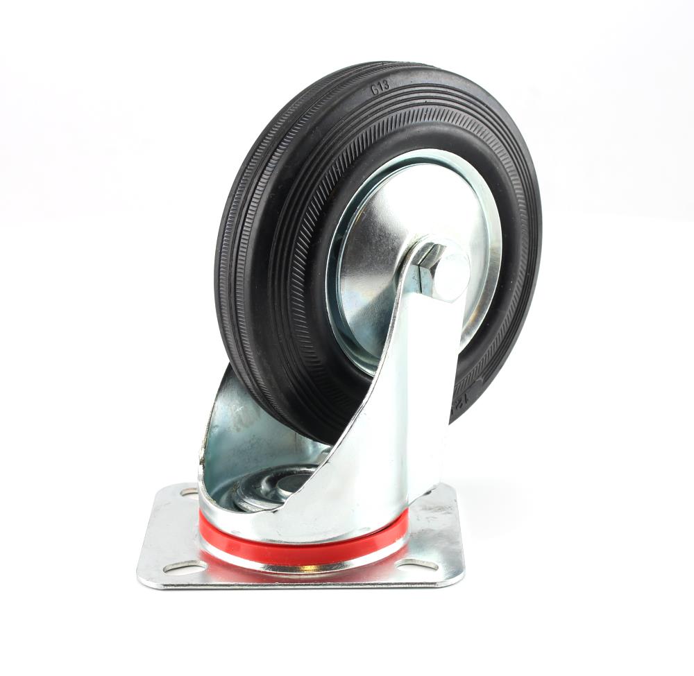 Swivel caster metal rim 125 mm