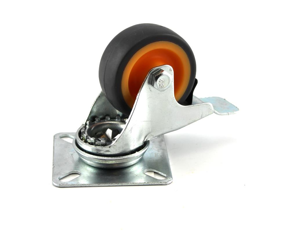 Rueda gir.c/ freno 50 mm tpr