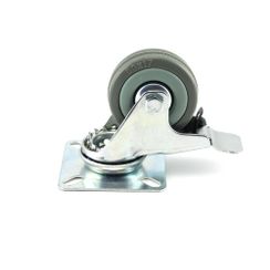 Swivel caster with brake grey 50 mm