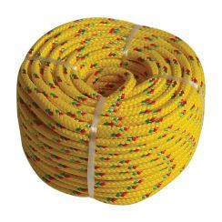 16 strengs gevlochten pp touw 6 mm x 20 mtr
