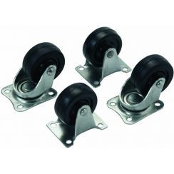 4x rubber wiel 40 mm