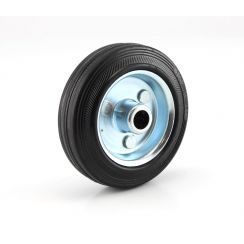 Volrubber wiel metaal 100 mm